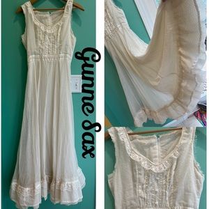 VTG Gunne Sax Romantic layered Skirt Maxi Midi Dress